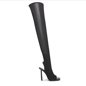 Brand new. Never worn. Steve Madden Beverly open toe boots. Size 9.